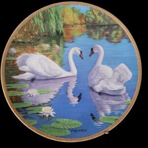 THE SWAN~James Faulkner Collector Plate~Elegant Bird Series Limited Edition 1988